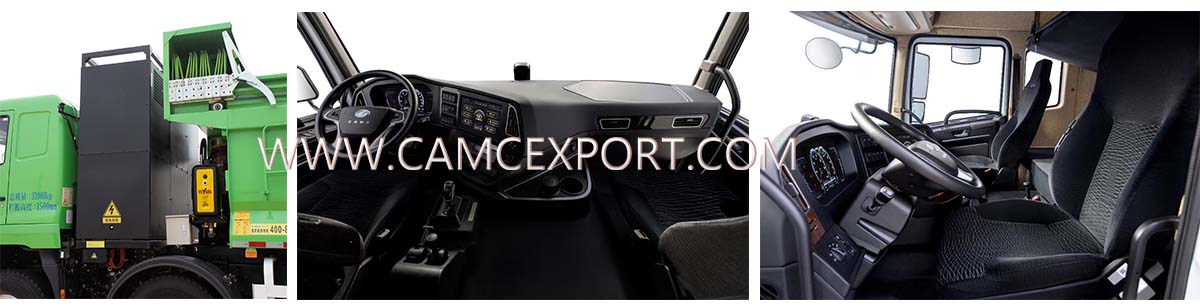 ខាងក្នុងរថយន្តដឹកសំរាមអគ្គិសនី CAMC M5 8&times;4